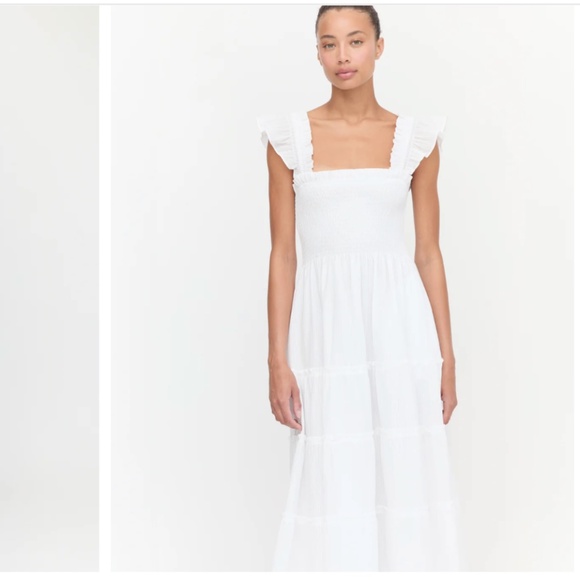 Hill House The Ellie Nap Dress White Size Small  Swiss Dot - Picture 2 of 9